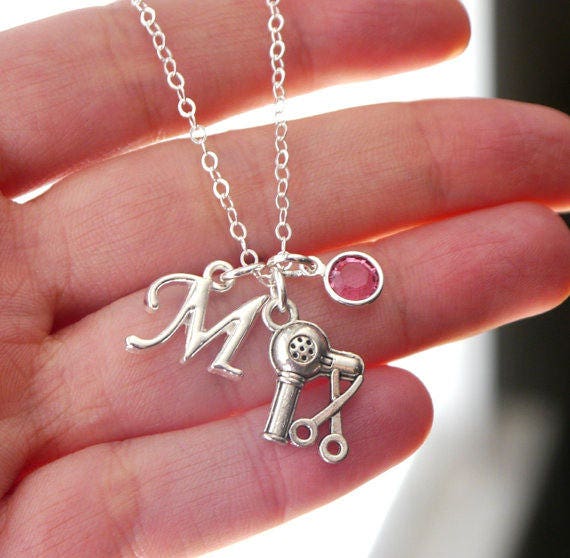 Hair Stylist Necklace Hairdresser Necklace Personalized Etsy