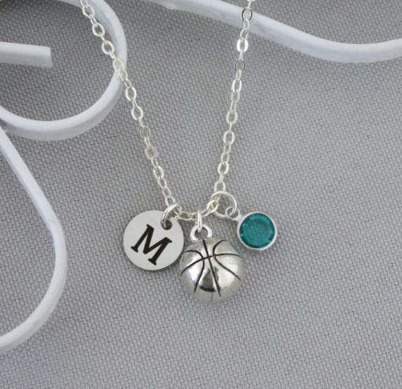 Basketball Necklace, Personalized Basketball Necklace, Basketball
