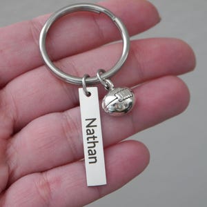 Football Keychain, Custom Football Keychain, Name Bar Keychain, Personalized, Football Gifts, Football Player, Football Coach, Gift for Boys