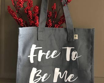 Hemp Market Tote ~ Free To Be Me