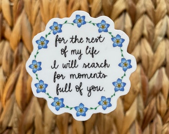 Loss of Loved One Gift | Bereavement Gift | Memorial Gift | Memorial Sticker | Bereavement Sticker | Loss of child, mom, dad Sticker