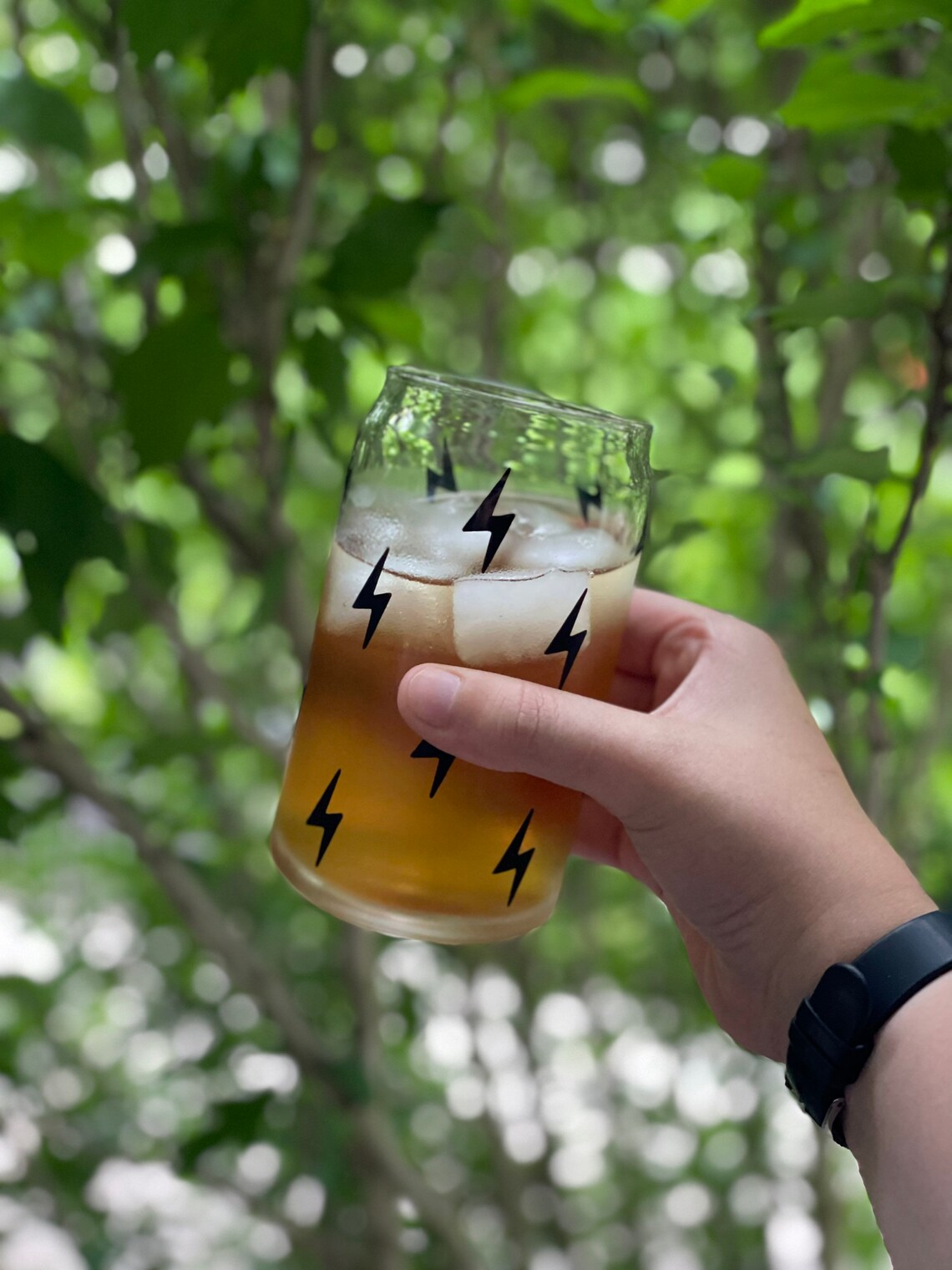 Lightning Bolts Glass Glass Can Cups Glass Cups Coffee & Etsy