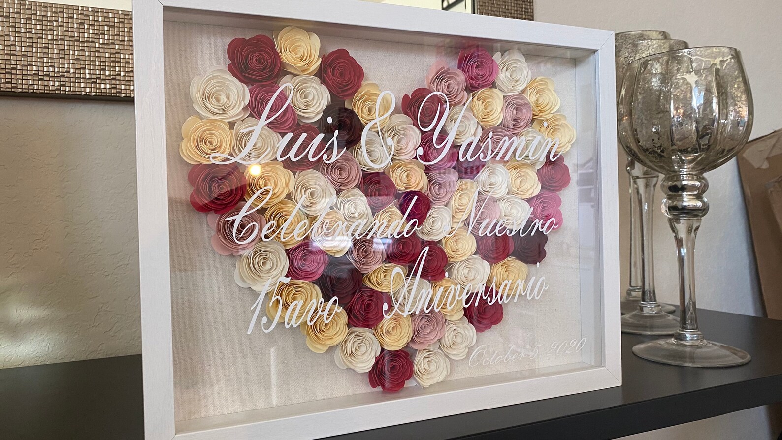 Anniversary Shadow Box Etsy