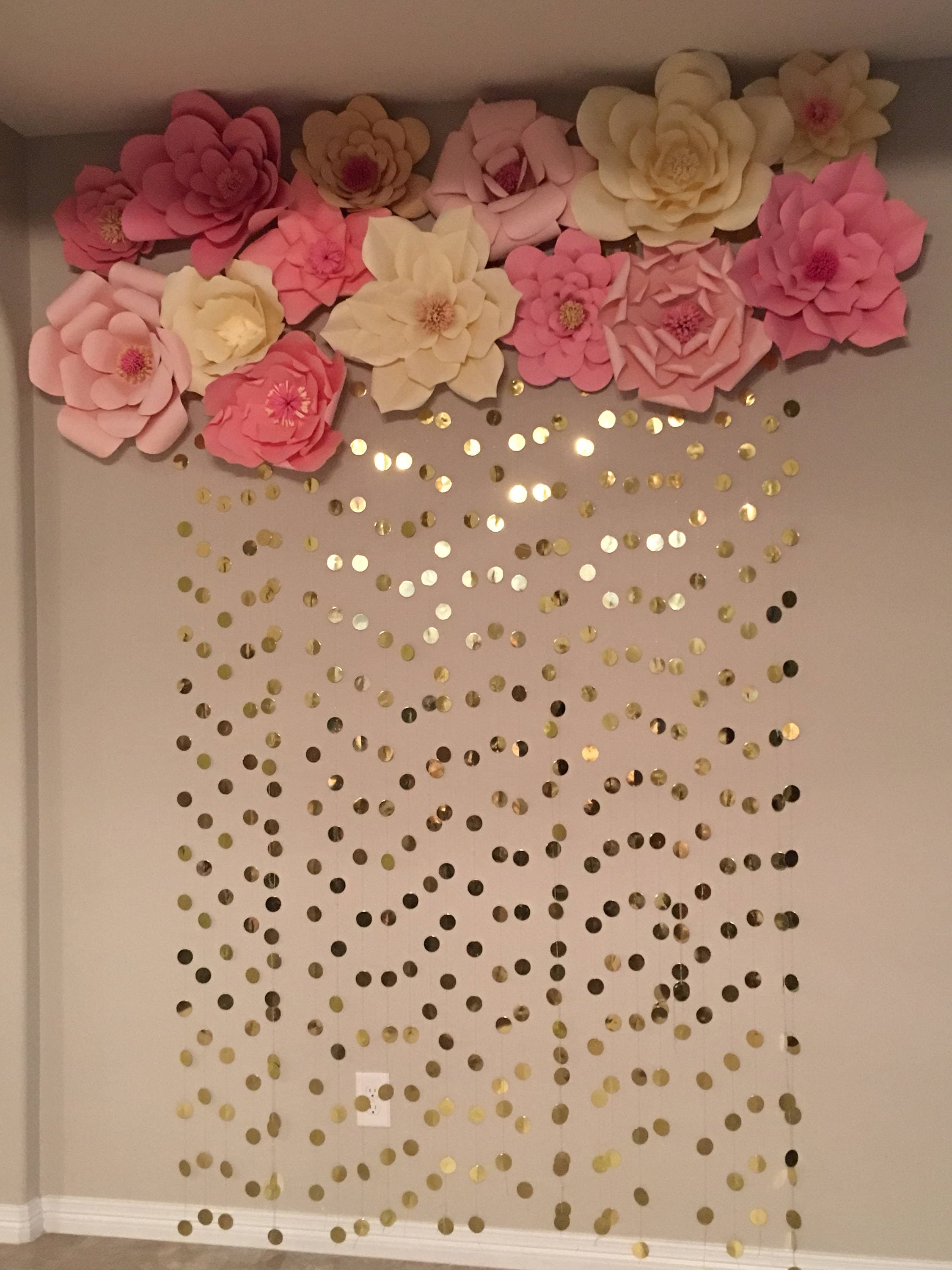 Paper Flower Backdrop Etsy UK