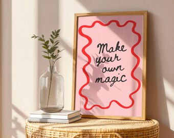 Roze en rode woordafdruk; Woondecoraties