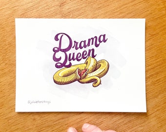 Drama Queen Hognose Snake Giclee Art Print
