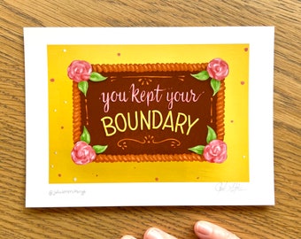 You Kept Your Boundary Cake Giclee Art Print