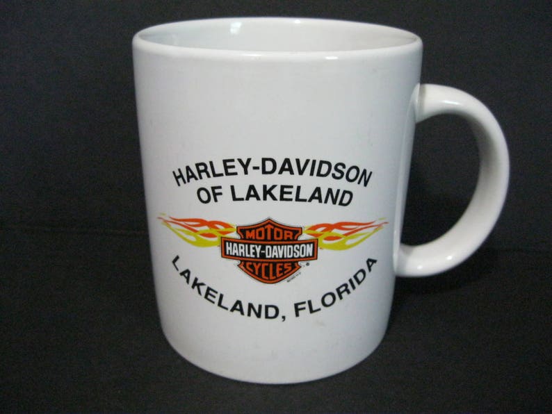Vintage Harleydavidson Coffee Mug Lakeland Fl. Harley Mug Etsy