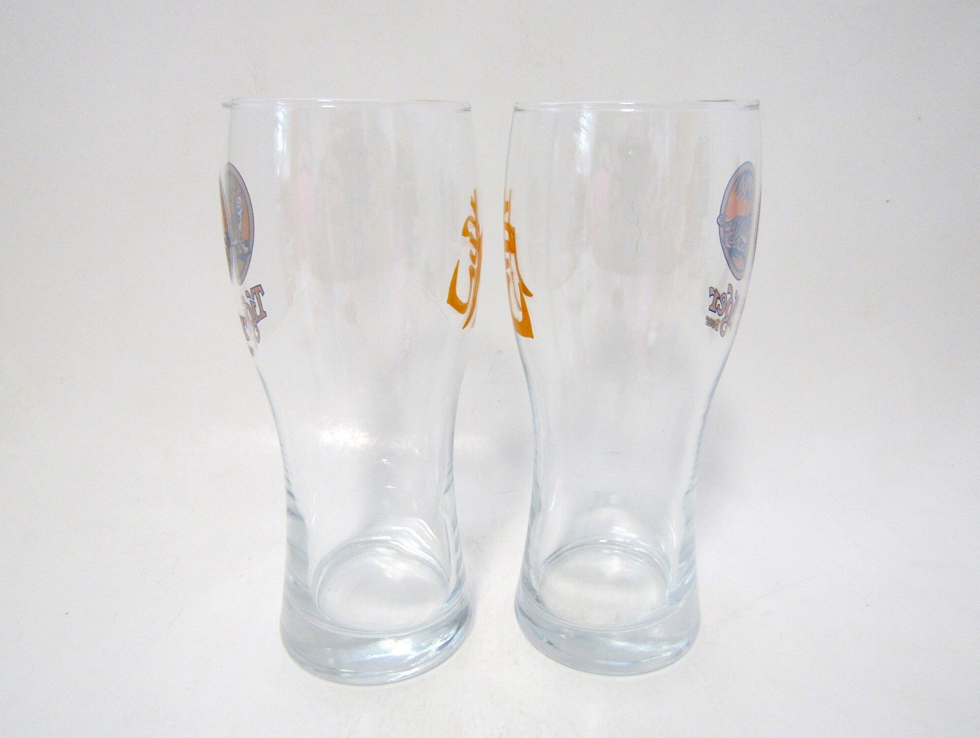 Vintage Tiger Beer Glasses Set of Two Tiger Beer Singapore Etsy