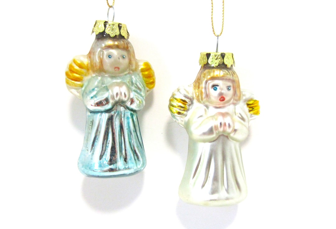 Personalized glass angel christmas ornaments