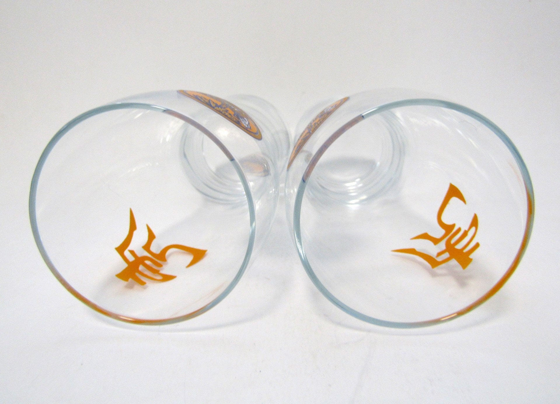 Vintage Tiger Beer Glasses Set of Two Tiger Beer Singapore Etsy