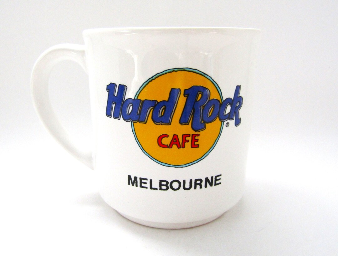 Vintage Hard Rock Cafe Coffee Mug, Hard Rock Cafe Melbourne Surfboard Mug, Hard Rock Collectible