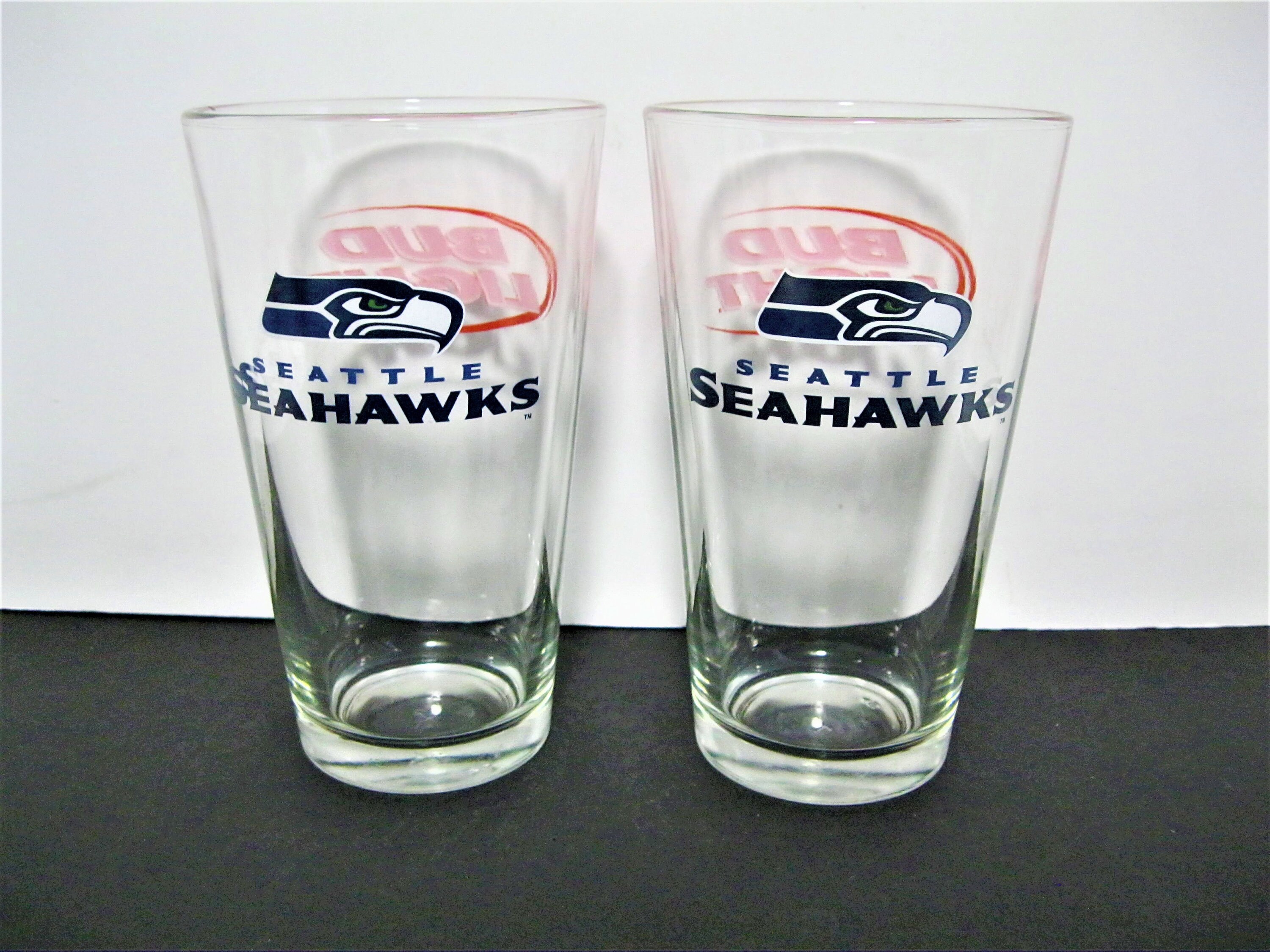 Vintage Seattle Seahawks Pint Glasses Set of Two NFL Beer Etsy