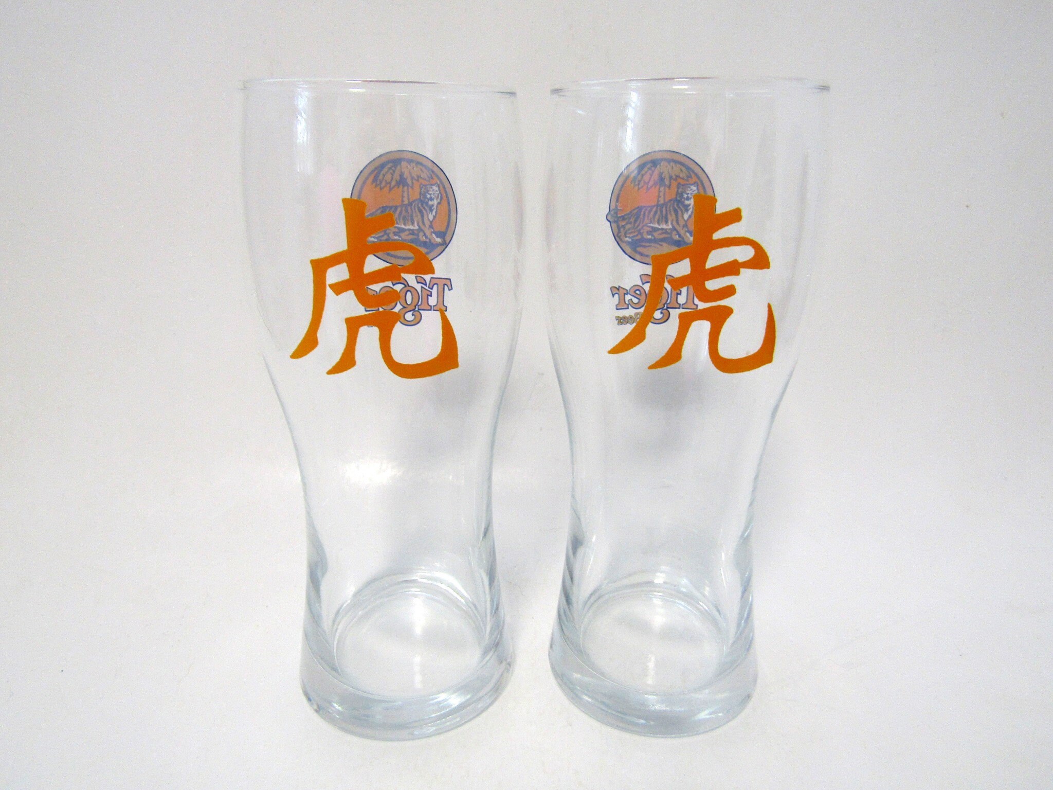 Vintage Tiger Beer Glasses Set of Two Tiger Beer Singapore Etsy