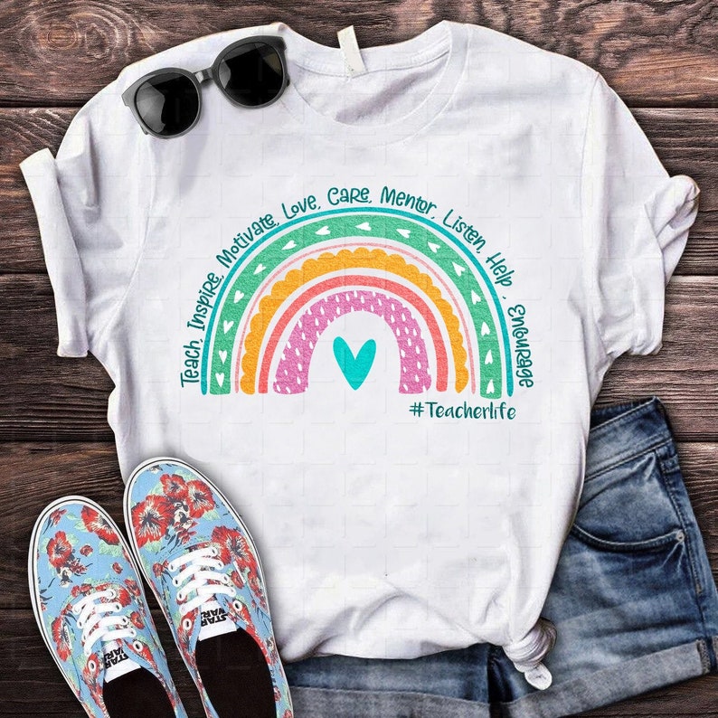 Download Dot Rainbow Teacher Life Svg Teacher Appreciation Svg Great | Etsy