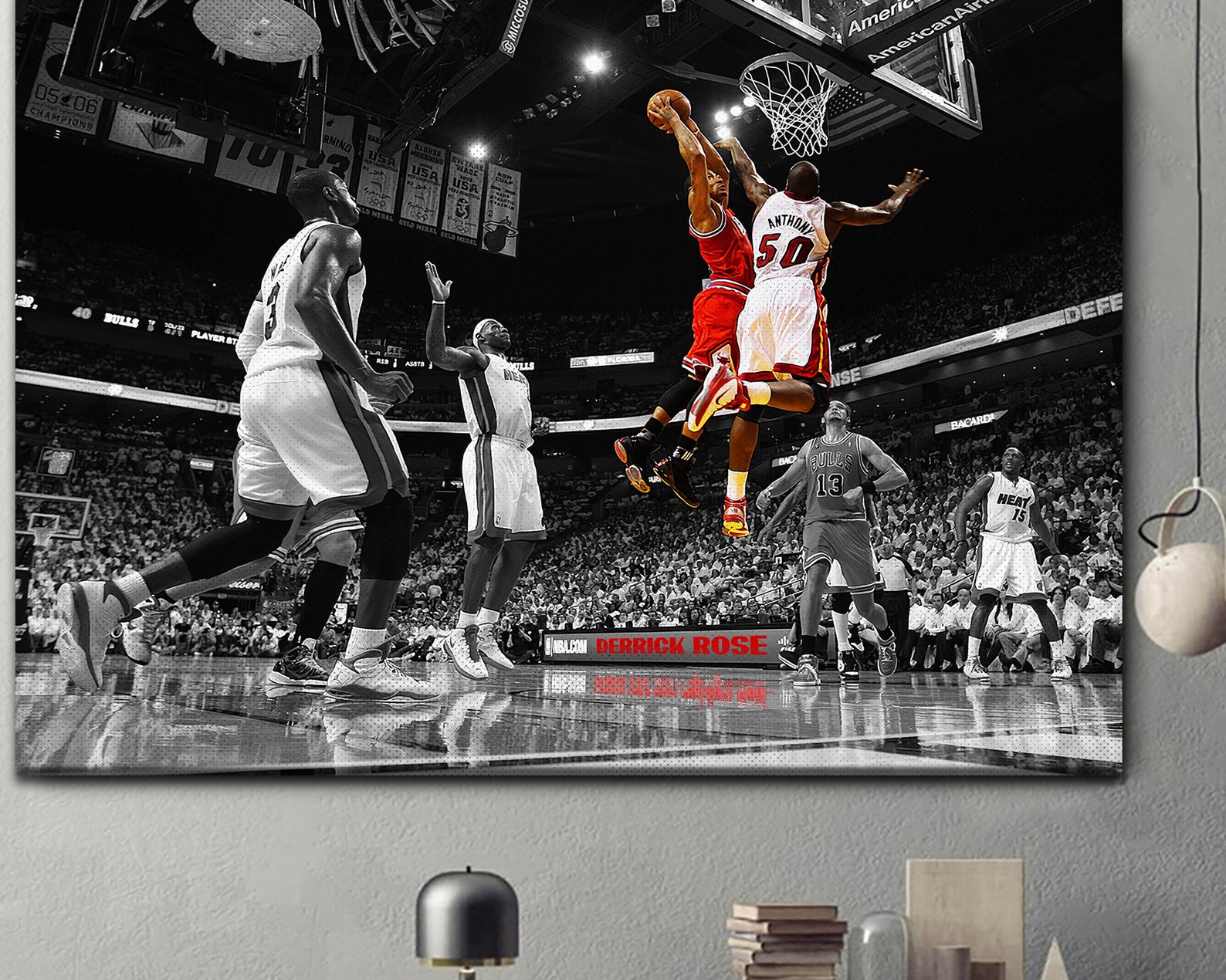 Iconic Dunk Canvas Basketball Legend Wall Art Inspiration Etsy