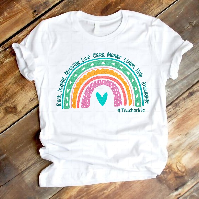 Download Dot Rainbow Teacher Life Svg Teacher Appreciation Svg ...