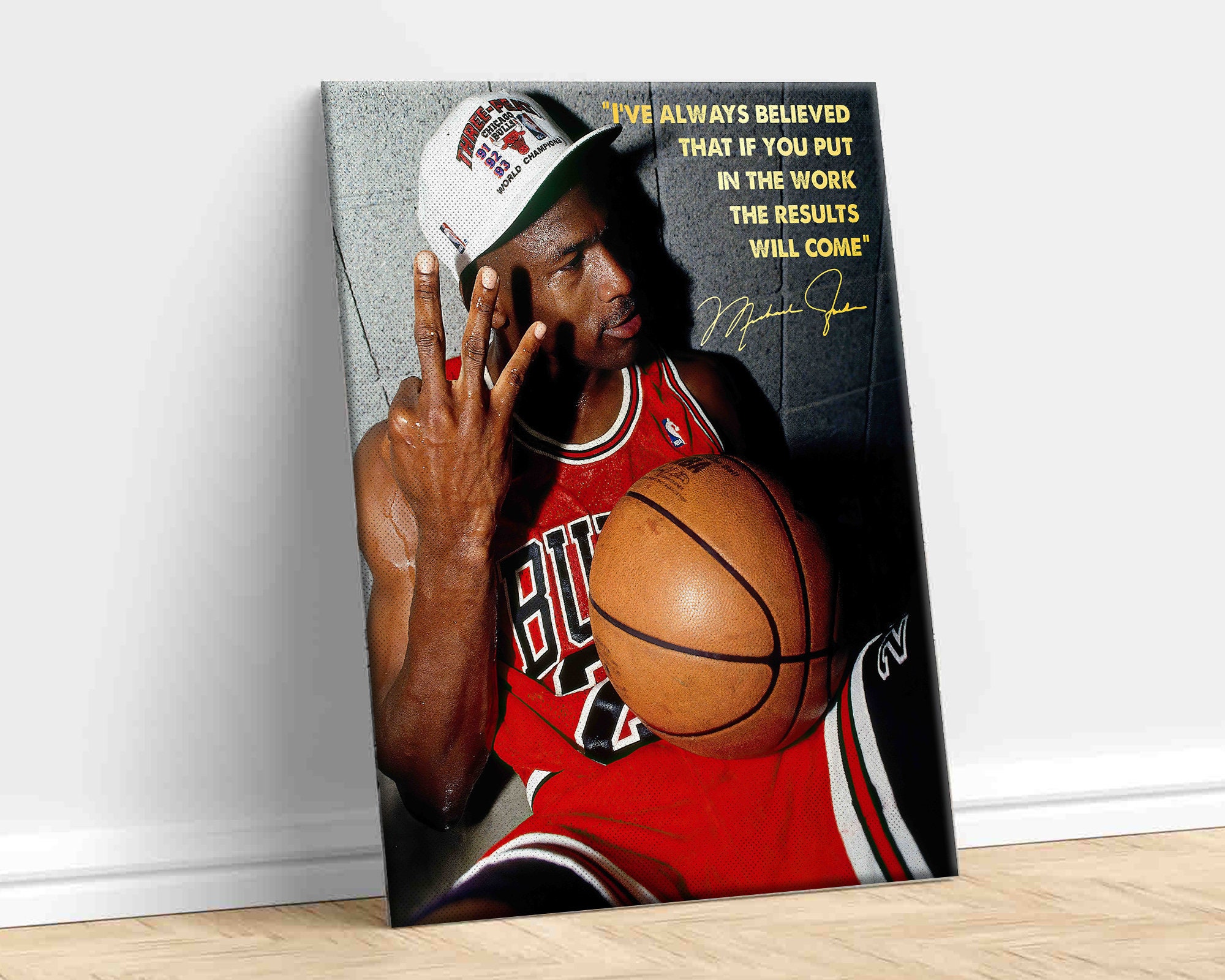 NBA Michael Jordan Inspiring Quote Canvas Basketball Legend | Etsy