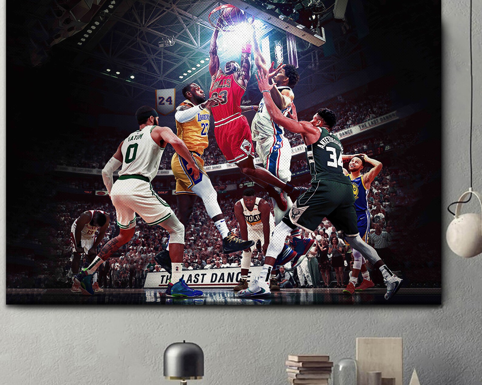NBA Basketball Art Canvas NBA Championship Wall Art Sport Etsy