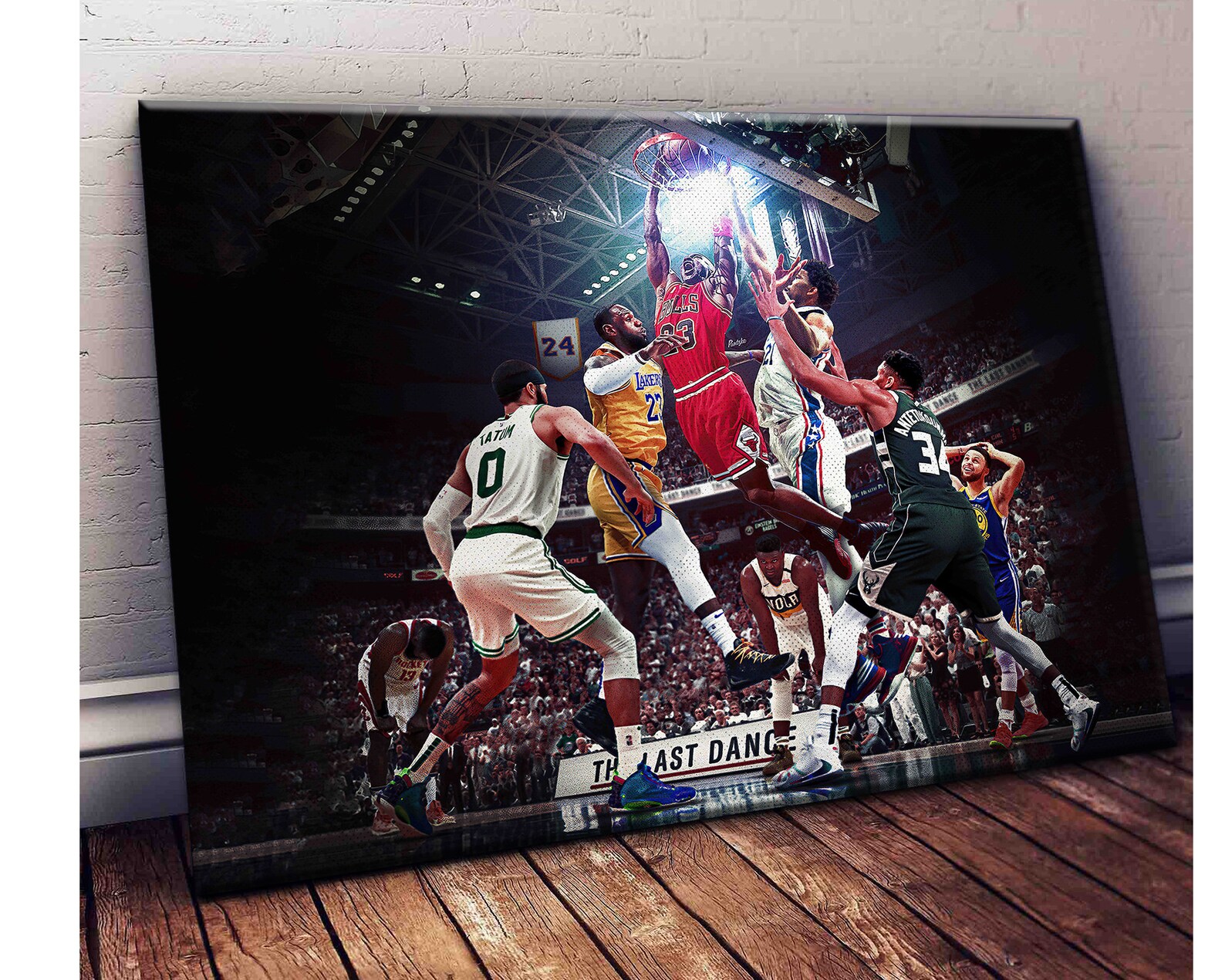 NBA Basketball Art Canvas NBA Championship Wall Art Sport Etsy