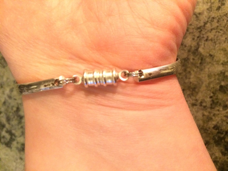 Antique Etched Sterling Silver Spoon Bracelet Etsy