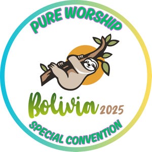 JW 2025 Pure Worship Special Convention Digital File | BOLIVIA | Sloth | png, svg, pdf