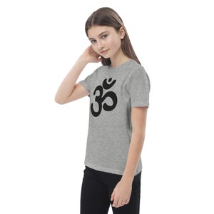 Organic Cotton Youth T-Shirt with Inspirational Om Symbol