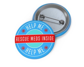 Emergency Alert Button Pin for Rescue Meds - Great For Epilepsy, EpiPens, Diabetes, and Hidden Disabilities
