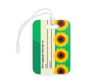 Hidden Disabilities Sunflower Luggage Bag Tags, Autism Awareness, Autism Support