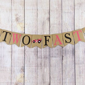Two Fast Banner, Race Car Birthday Banner, Race Car Birthday, Two Fast Birthday Banner, Race Car Birthday, 2nd Birthday Banner, Race Car