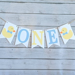 Rubber Duck High Chair Banner, Duck High Chair Banner, Duck One Banner, One Banner, Age Banner, Duck Birthday, Rubber Duck Birthday