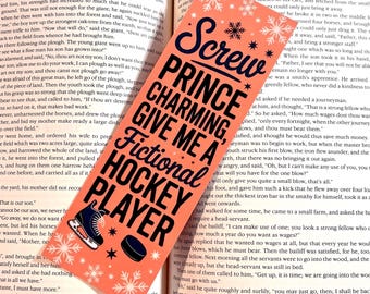 Fictional Hockey Player Bookmark, Hockey Romance Book Boyfriend Gift