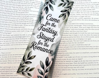 Came For The Fantasy Stayed For The Romance Bookmark, Double Sided Bookmark, Fantasy Romance, Romantasy Bookmark, Fantasy Quote Bookmark