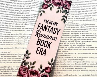 I’m In My Fantasy Romance Era Bookmark, Double Sided Bookmark, Romantasy Bookmark, Romantasy Girlie, Fantasy Romance, Floral Romance, Roses