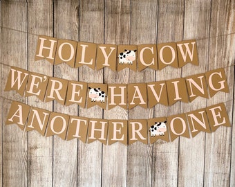 Holy Cow We’re Having Another One Baby Shower Banner, Cow Baby Shower Banner, Cow Baby Shower, Girl Cow, Farm Baby Shower, Girl Baby Shower