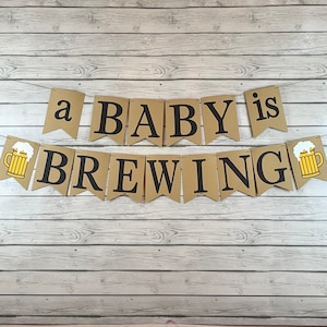 A Baby Is Brewing Banner, Beer Baby Shower, Couples Baby Shower, Baby Shower Banner, Coed Baby Shower, Baby Is Brewing, Welcome Baby