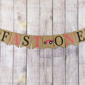 Fast One Banner, Race Car Birthday Banner, Race Car Birthday, Fast One Birthday Banner, Race Car Birthday, 1st Birthday Banner, Race Car