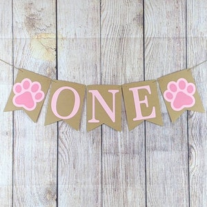 Paw Print Banner, Dog Birthday, Dog 1st Birthday, Dog Age Banner, Puppy Birthday, Puppy 1st Birthday Banner, Dog Birthday Banner, Dog Party