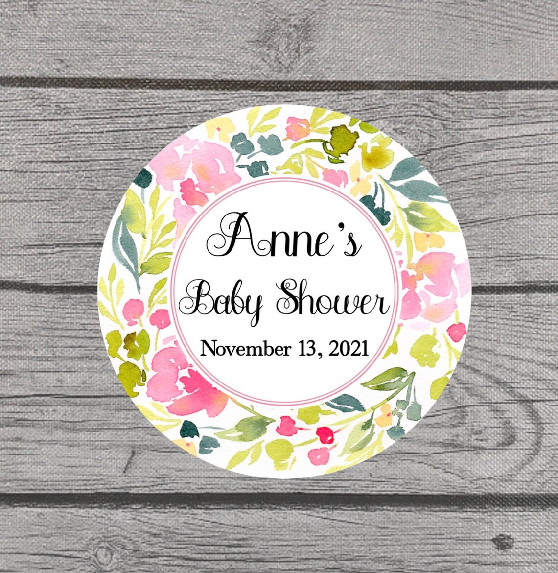 Floral Baby Shower Stickers Baby Shower Stickers Floral Baby Etsy