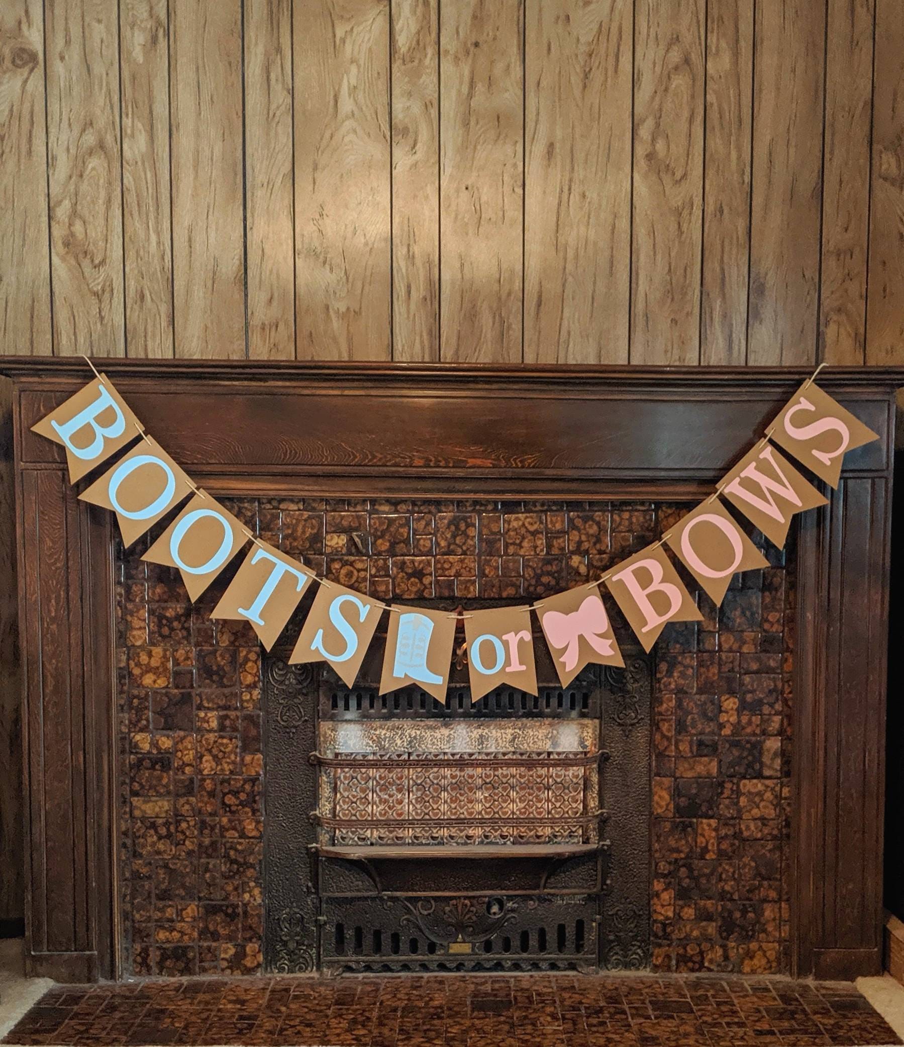 Boots or Bows Banner Boots or Bows Baby Shower Baby Shower - Etsy