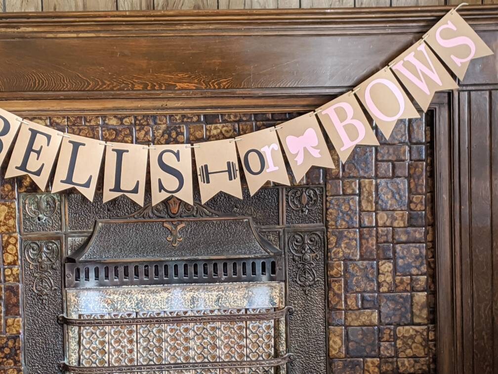 Barbells or Bows Gender Reveal Barbells or Bows Banner Etsy UK