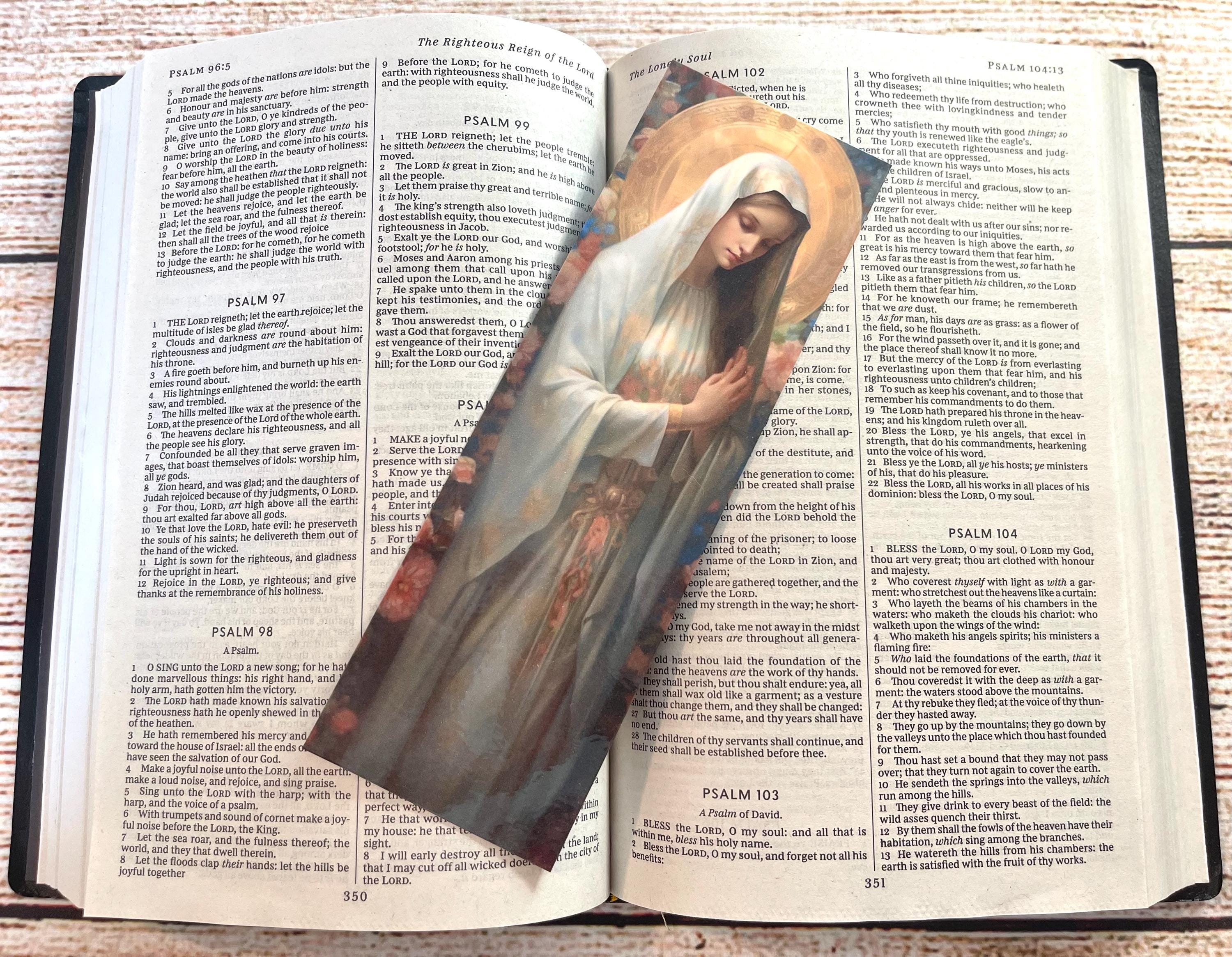 Virgin Mary Bookmark Set, Double Sided Laminated, Catholic Gift for ...
