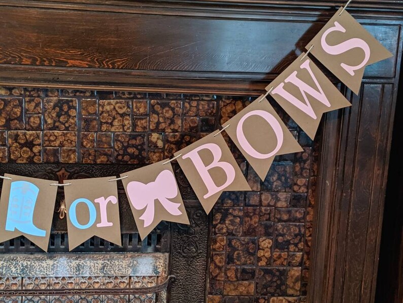 Boots or Bows Banner Boots or Bows Baby Shower Baby Shower - Etsy
