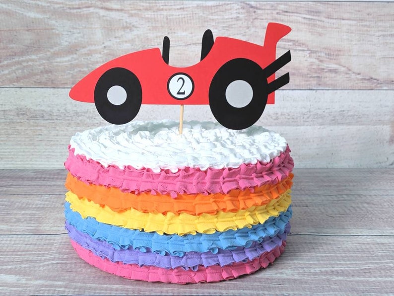 Race Car Cake Topper Cake Topper Smash Cake Two Fast Cake
