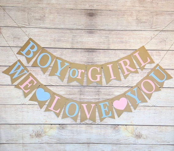Boy Or Girl We Love You Gender Reveal Boy Or Girl We Love You Etsy Boy Or Girl We Love You Gender Reveal Boy Or Girl We Love You Etsy