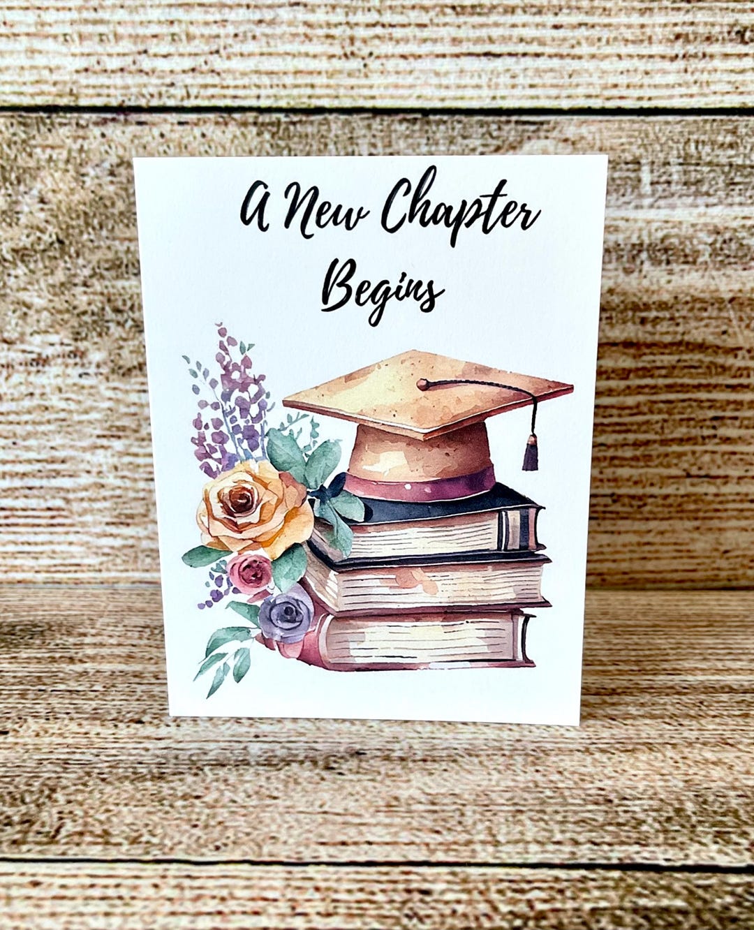 A New Chapter Begins Graduation Card, Graduation Card for Book Lover ...