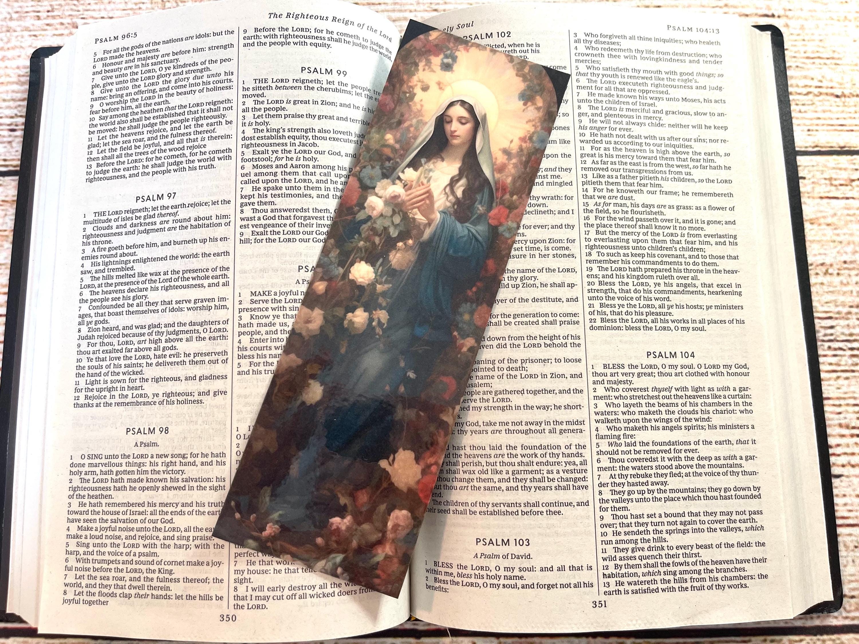 Virgin Mary Bookmark Set, Double Sided Laminated, Catholic Gift for ...