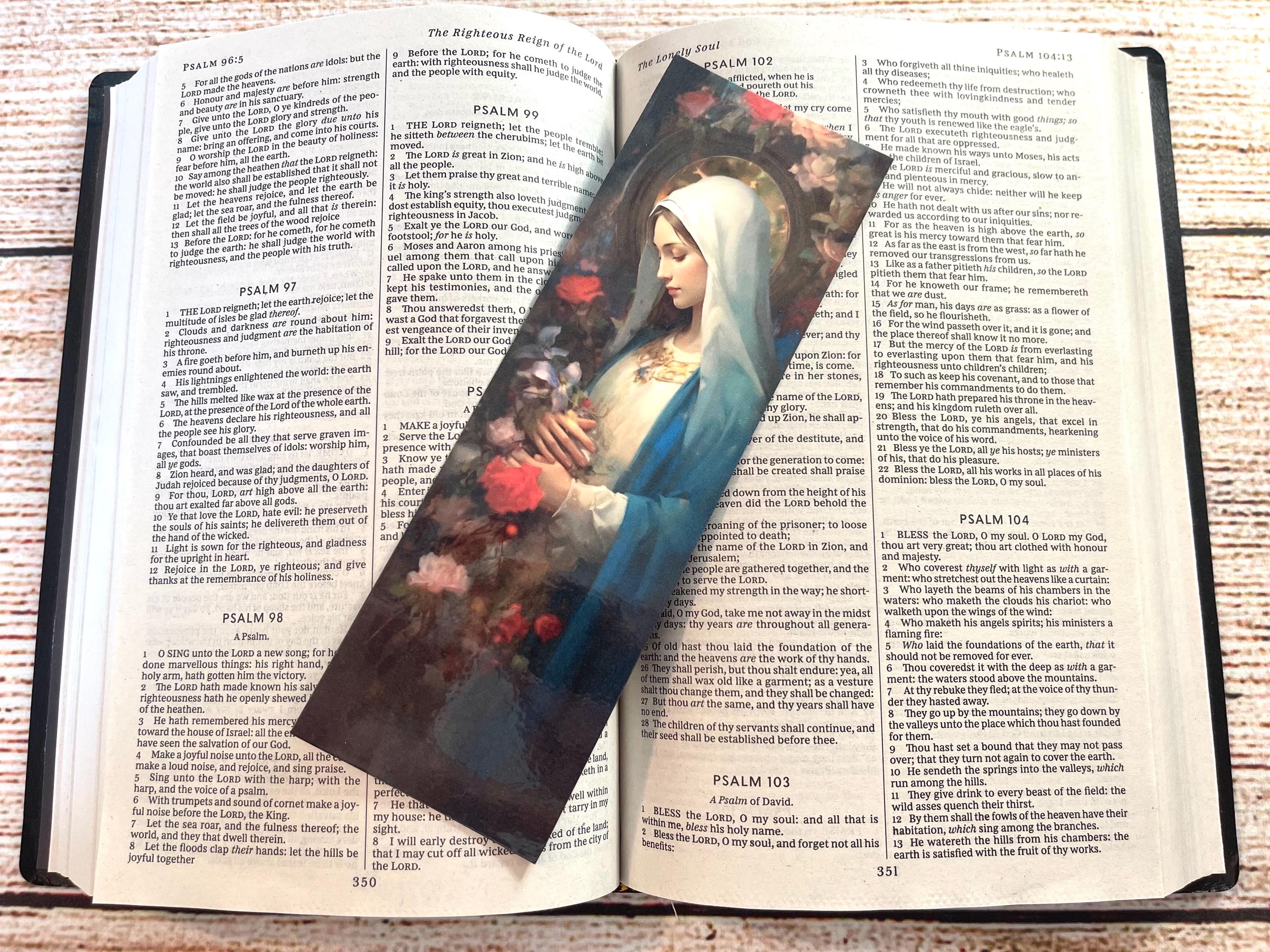 Virgin Mary Bookmark Set, Double Sided Laminated, Catholic Gift for ...