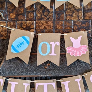 Touchdowns or Tutus Banner, Touchdowns or Tutus Garland, Baby Shower ...