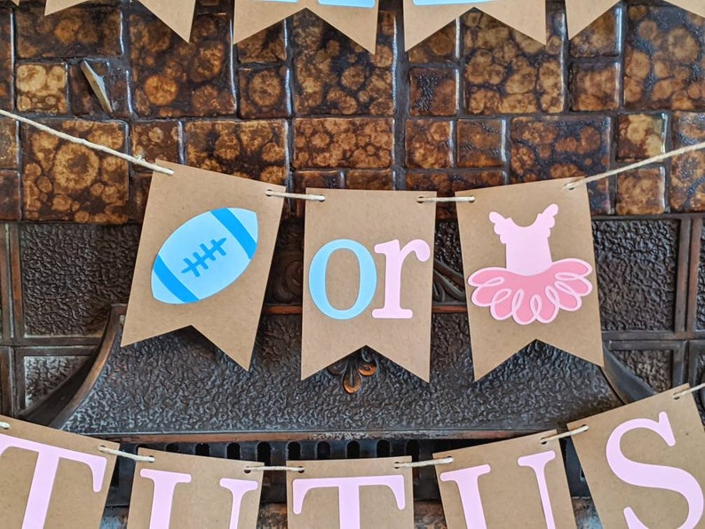 Touchdowns or Tutus Banner Touchdowns or Tutus Garland Baby - Etsy